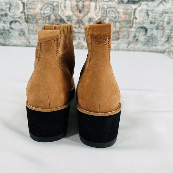 Eileen Fisher Lilou Nubuck and Recycled Stretch Knit Bootie Size 5 - Picture 2 of 12